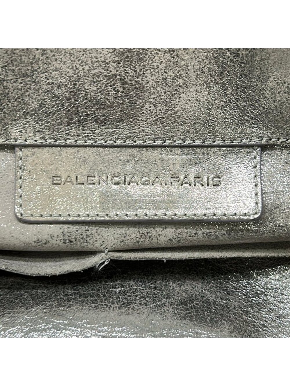★SOLD★ Balenciaga Tote the Paper Silver Leather - Picture 9 of 12